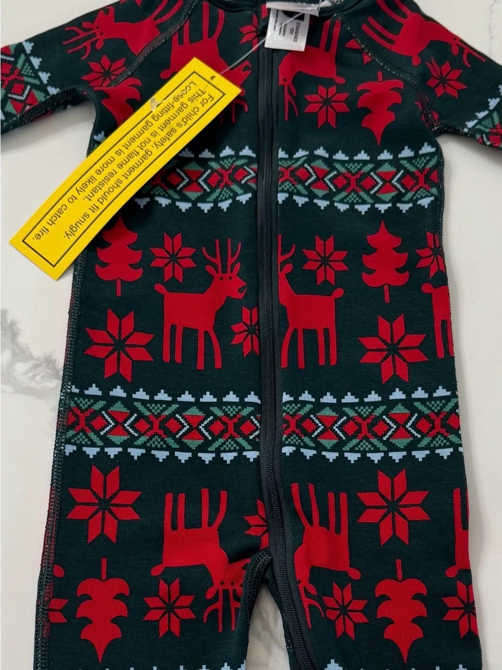 Hanna Andersson Holiday Reindeer Baby Sleeper Pajamas 12-18M